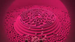 3d animation pink maze ; 3d product animation